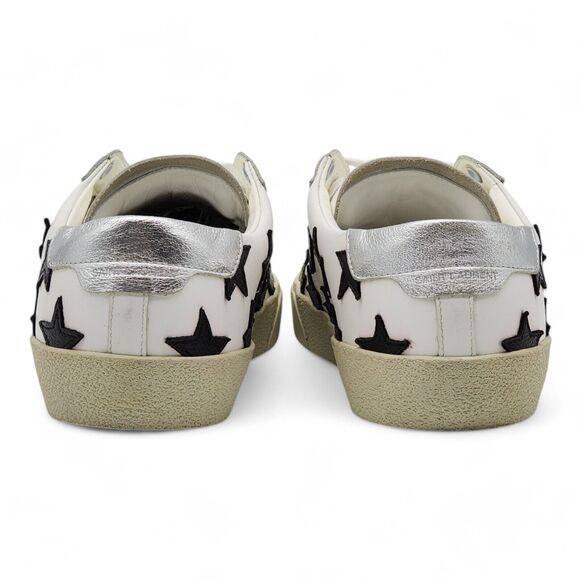 Saint Laurent Paris Court Stars Low Top Sneakers - Leather - White - 40 7US $750 main image 4